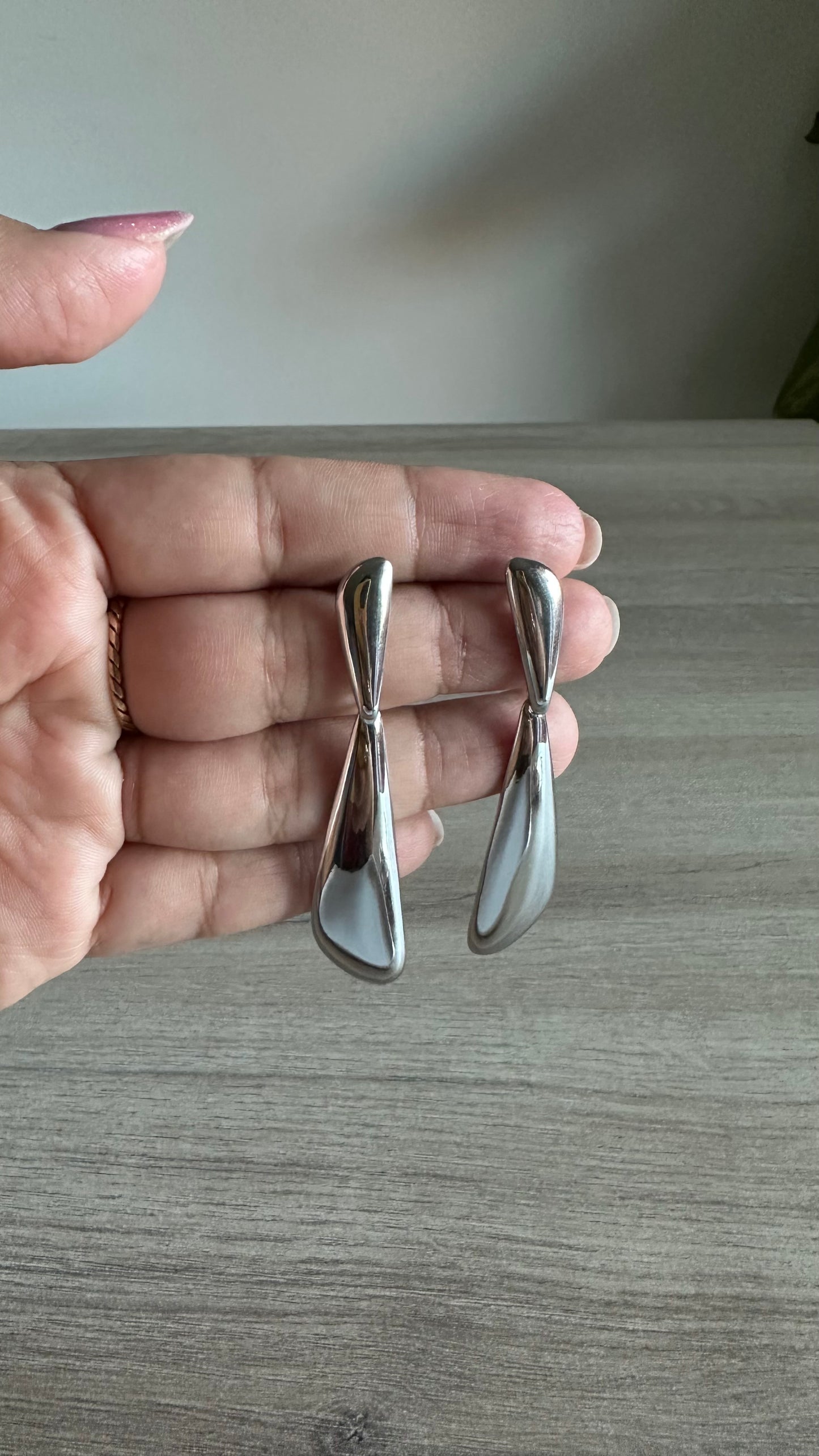 Pendiente Lágrima Silver