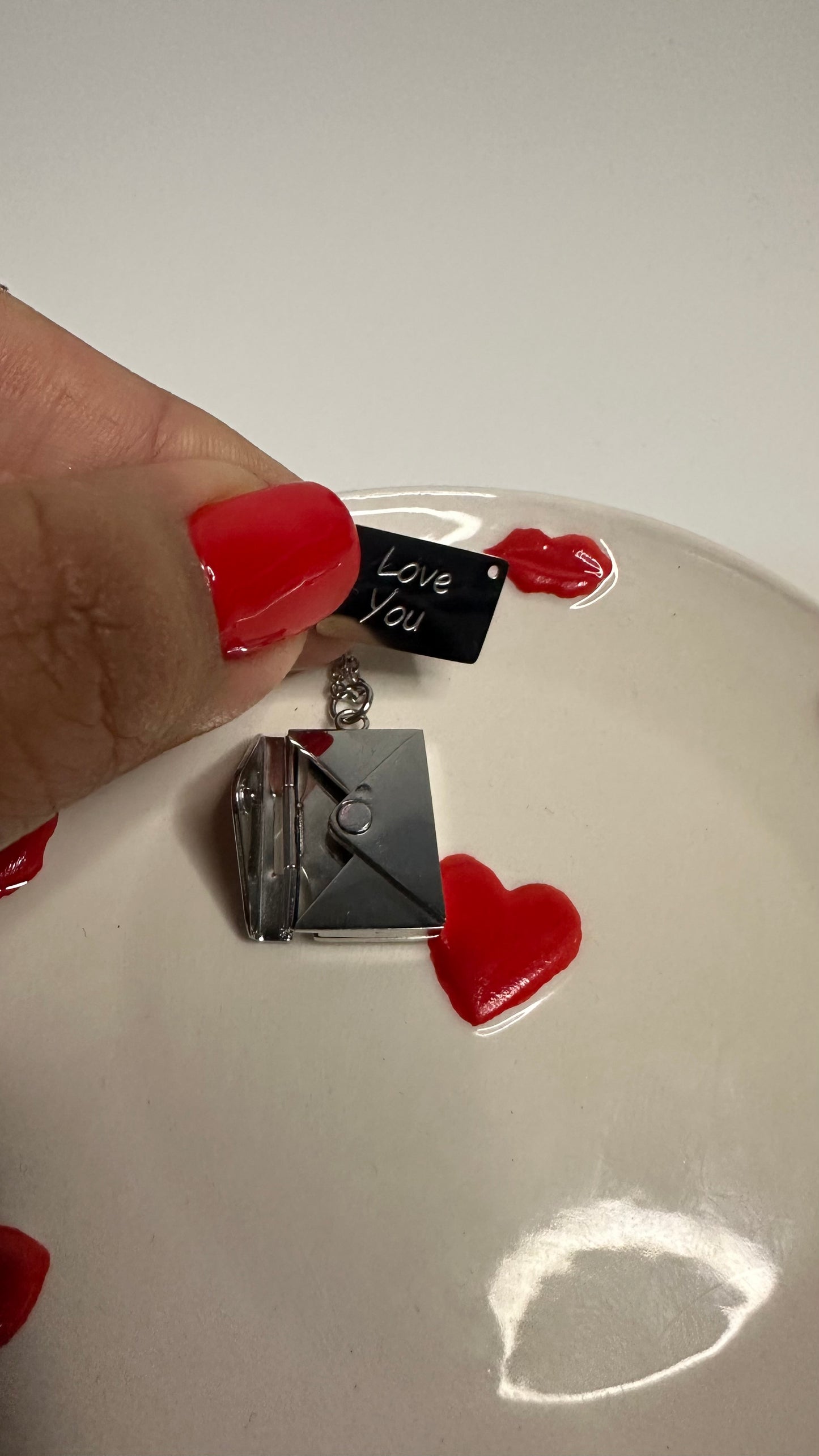Colgante Carta love silver