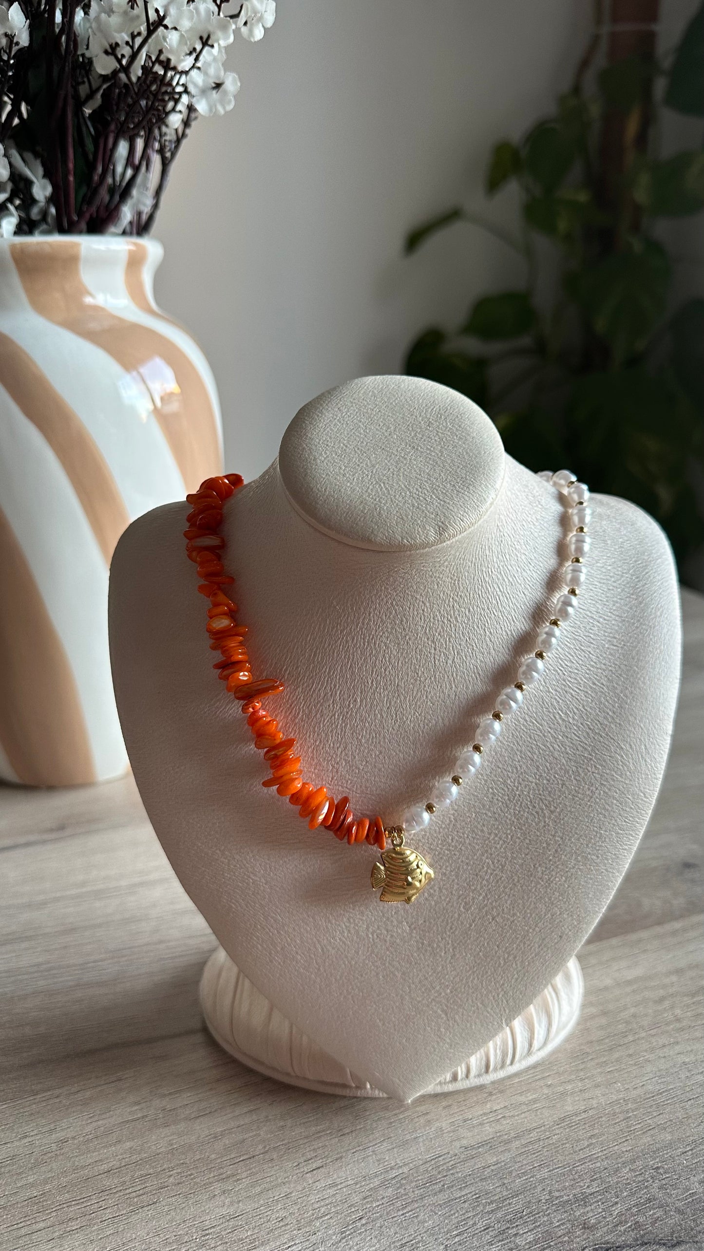 Collar dúo orange