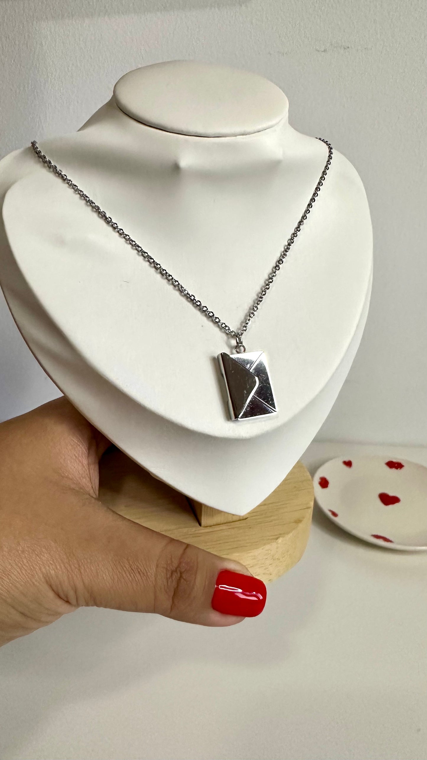 Colgante Carta love silver