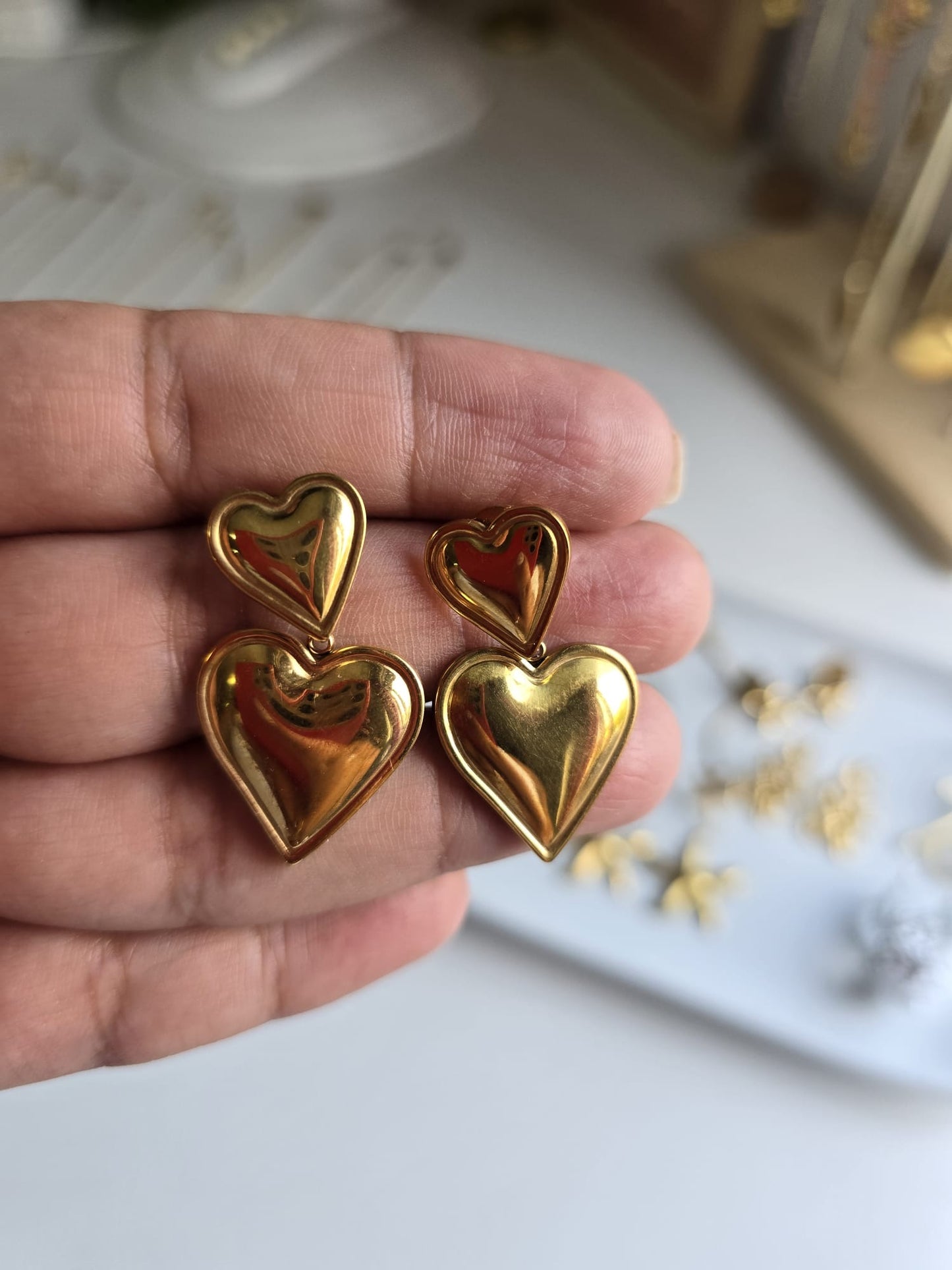 Pendientes 2 corazones