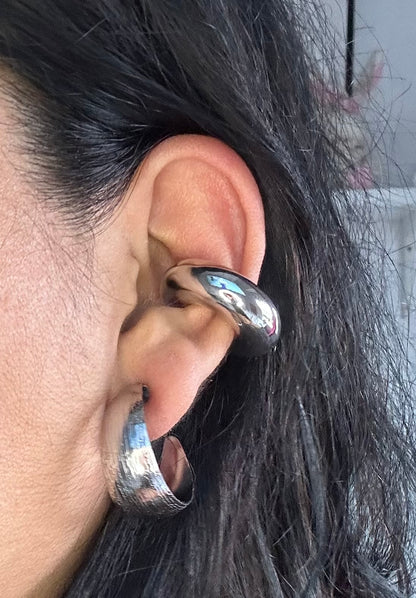 Ear cuff plata