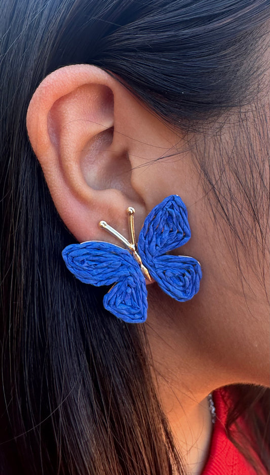 Pendientes Mariposa azul