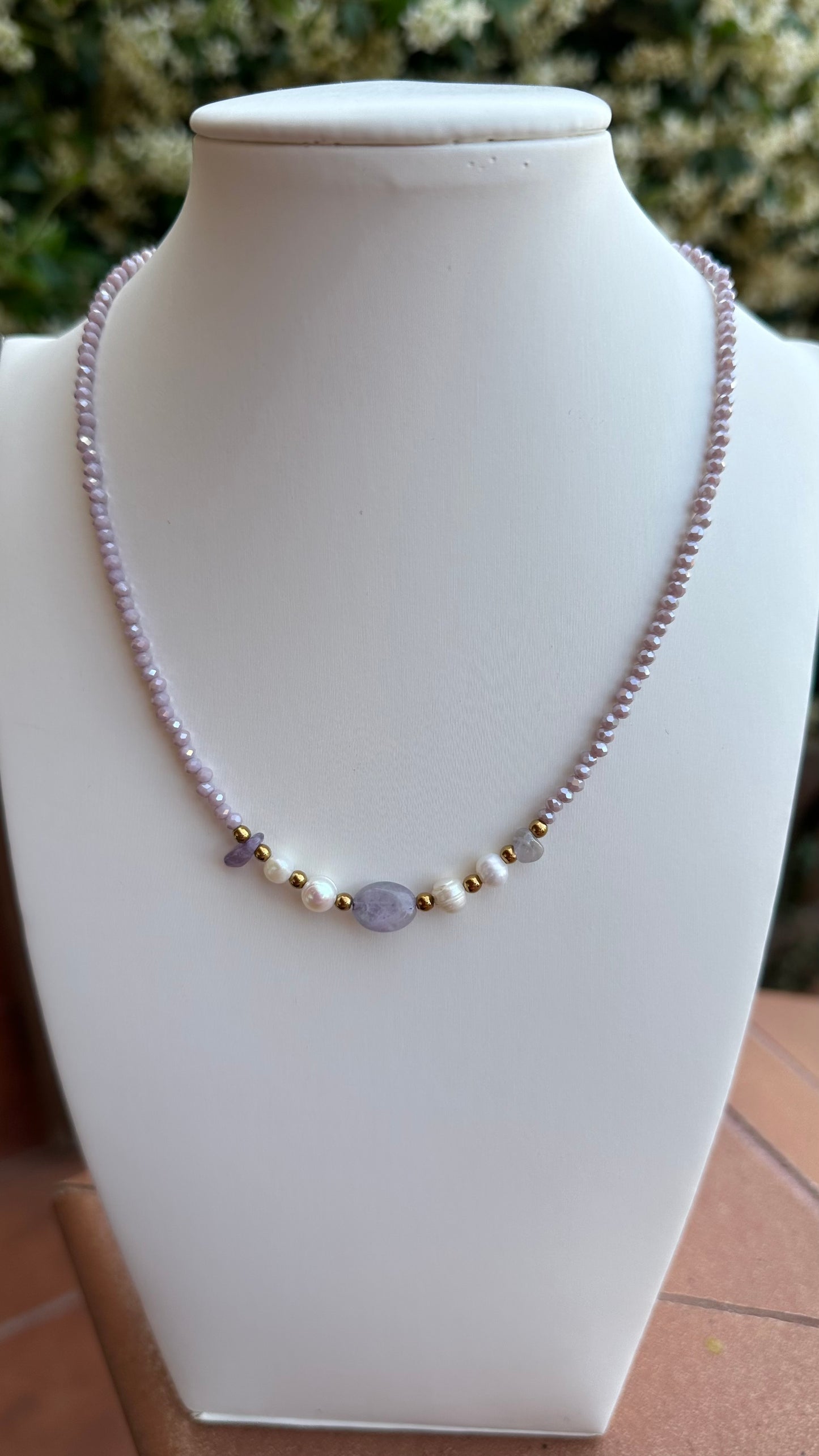 Collar piedra lila