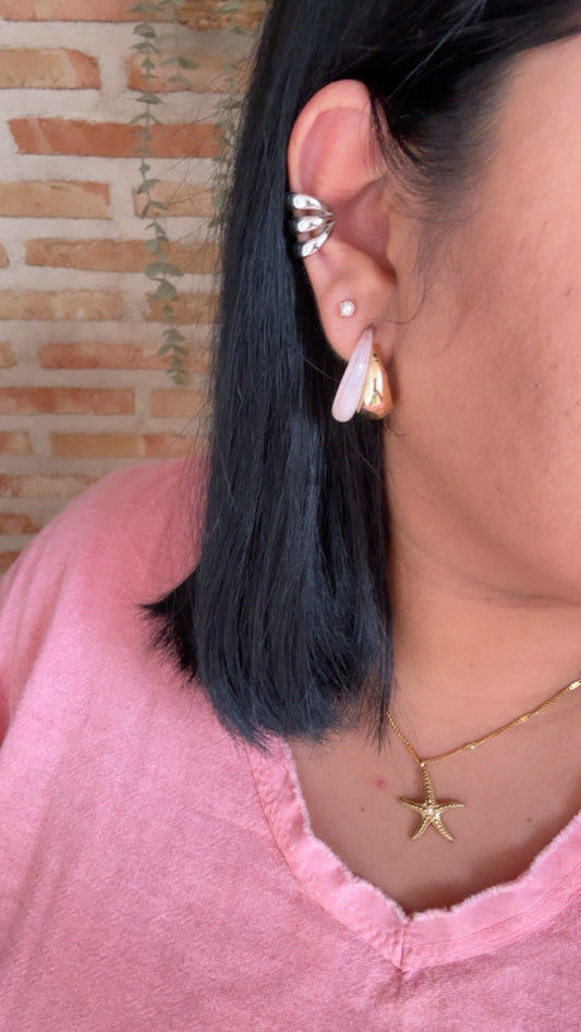 Ear cuff triple Silver