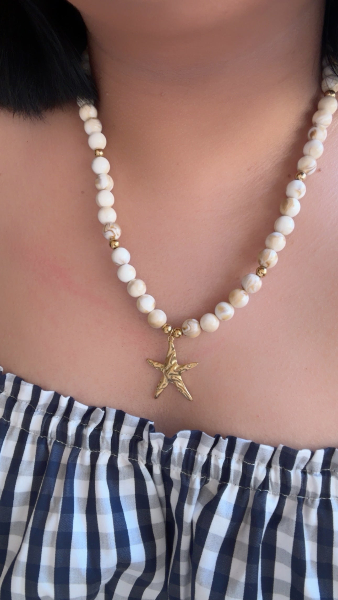 Collar Estrella beige