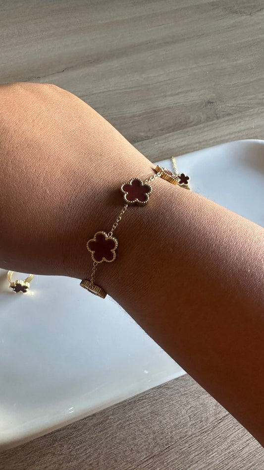 Pulsera Trébol Brown