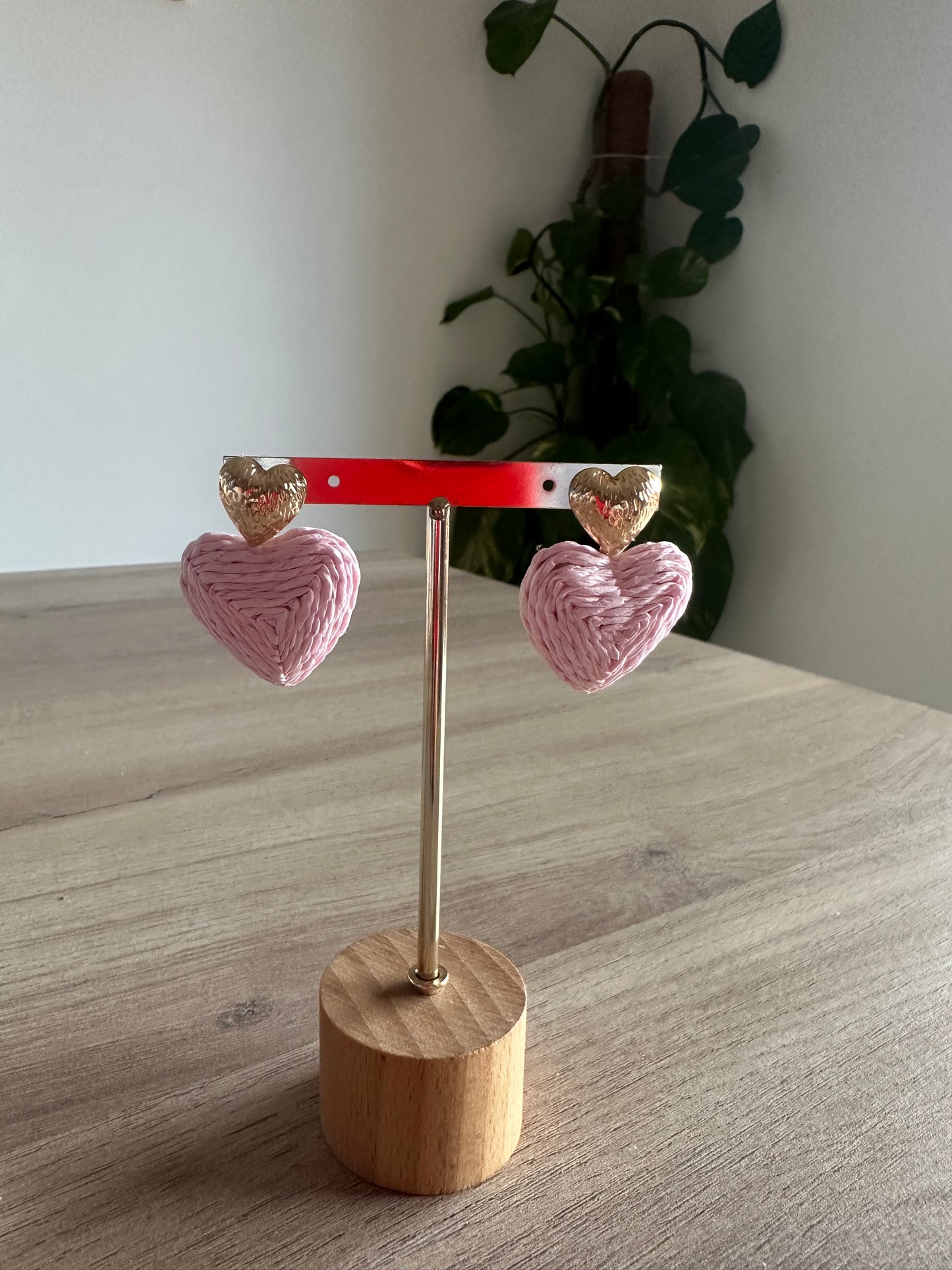 Corazón doble rosa