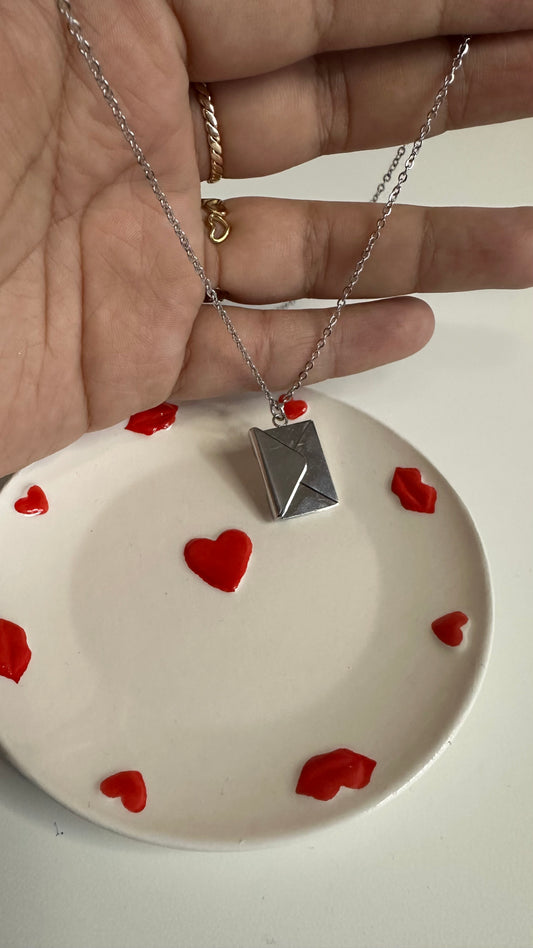 Colgante Carta love silver