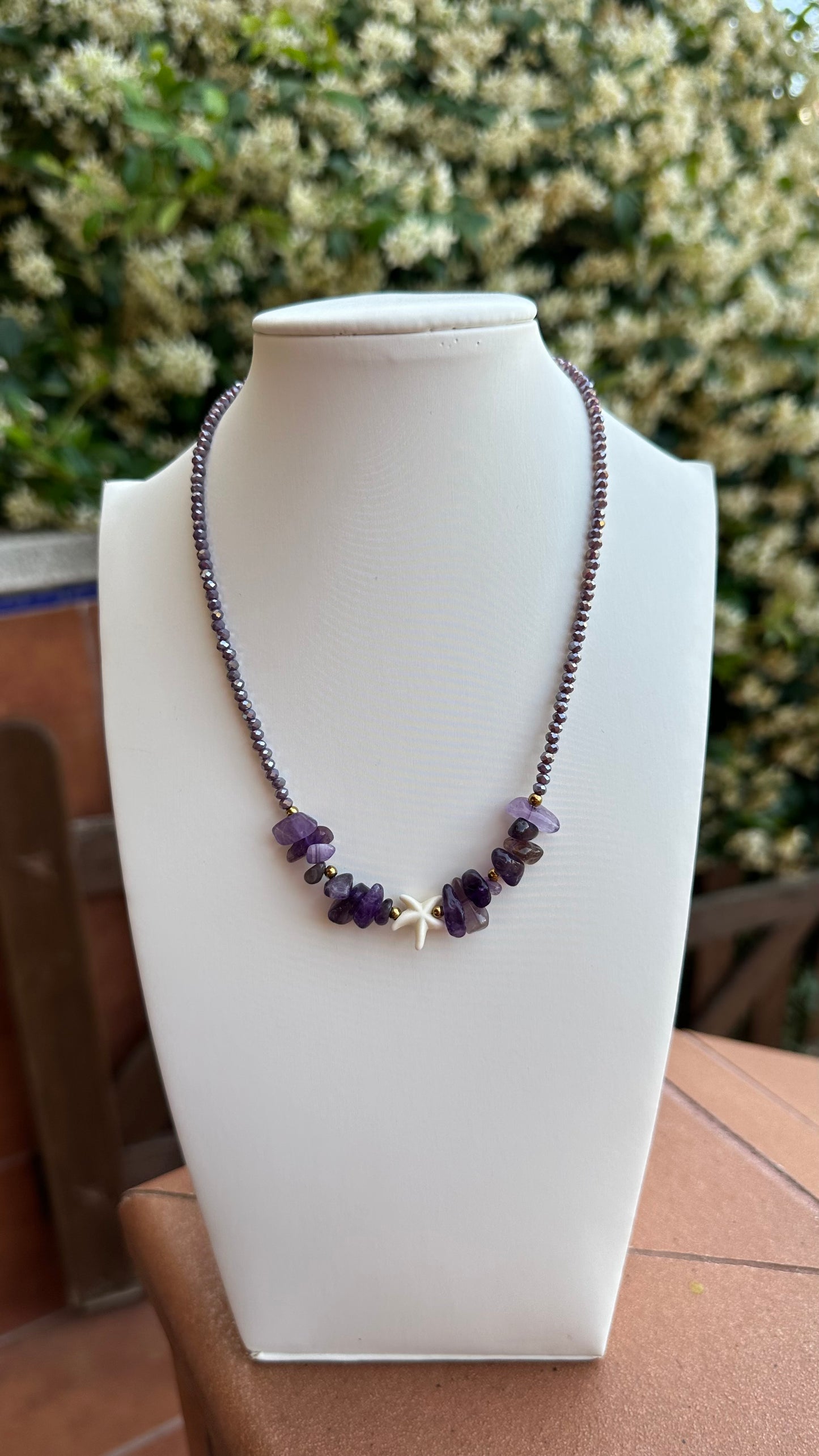 Collar piedra lila