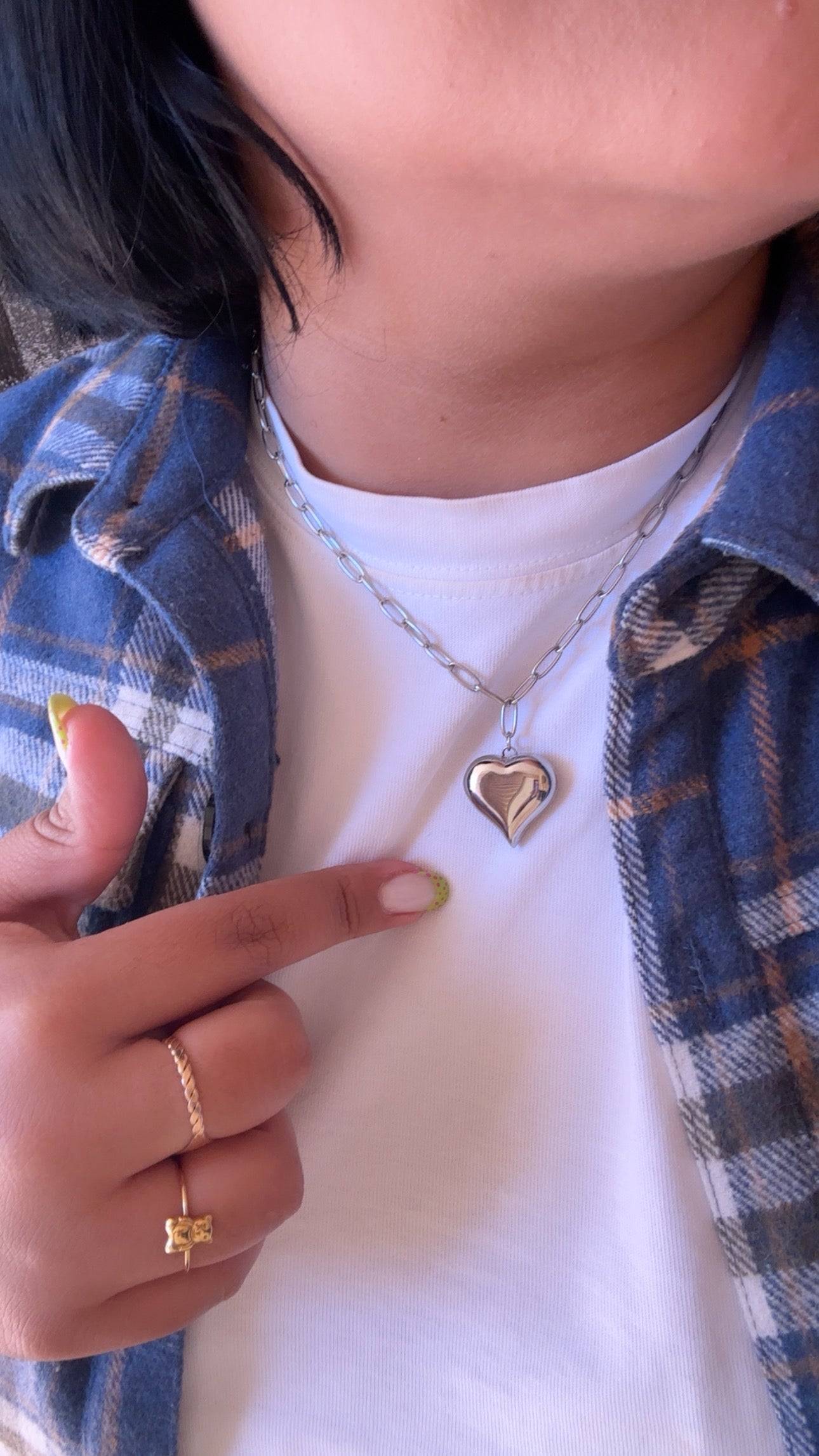 Collar love plata