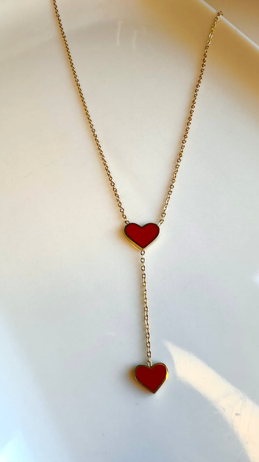 Colgante doble corazón