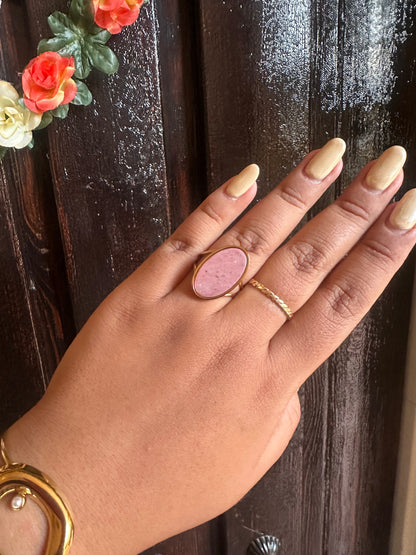 Anillo Piedra Rosa