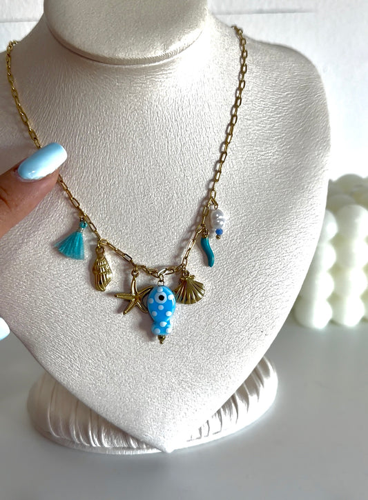 Collar pez azul