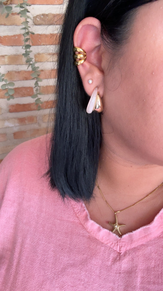 Ear cuff triple gold