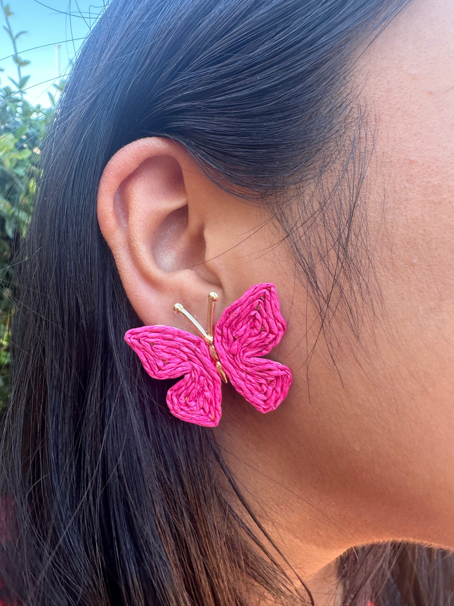 Pendientes Mariposa Fucsia