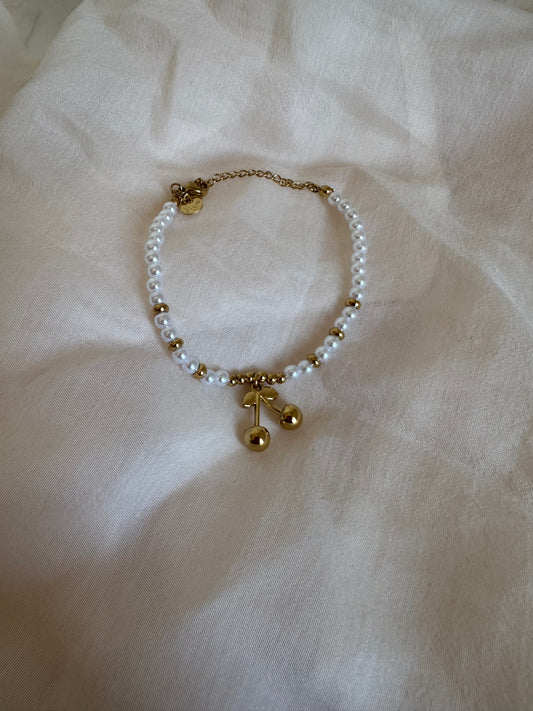 Pulsera Perla Cereza