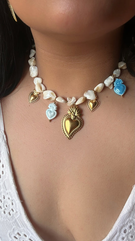 Collar concha Blue