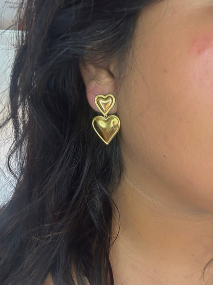 Pendientes 2 corazones