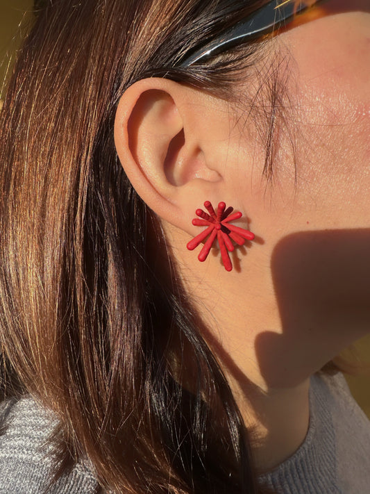 Pendientes Coral red
