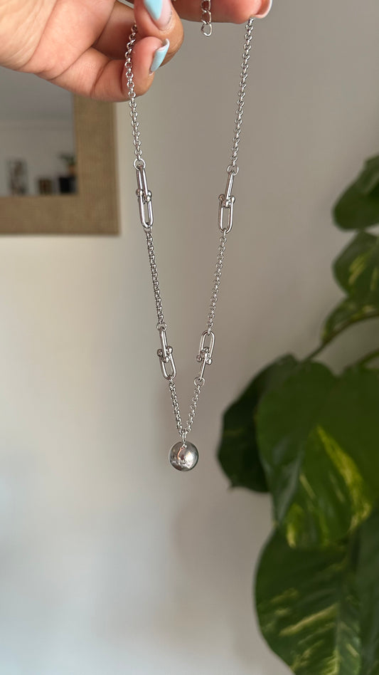 Collar ball Silver