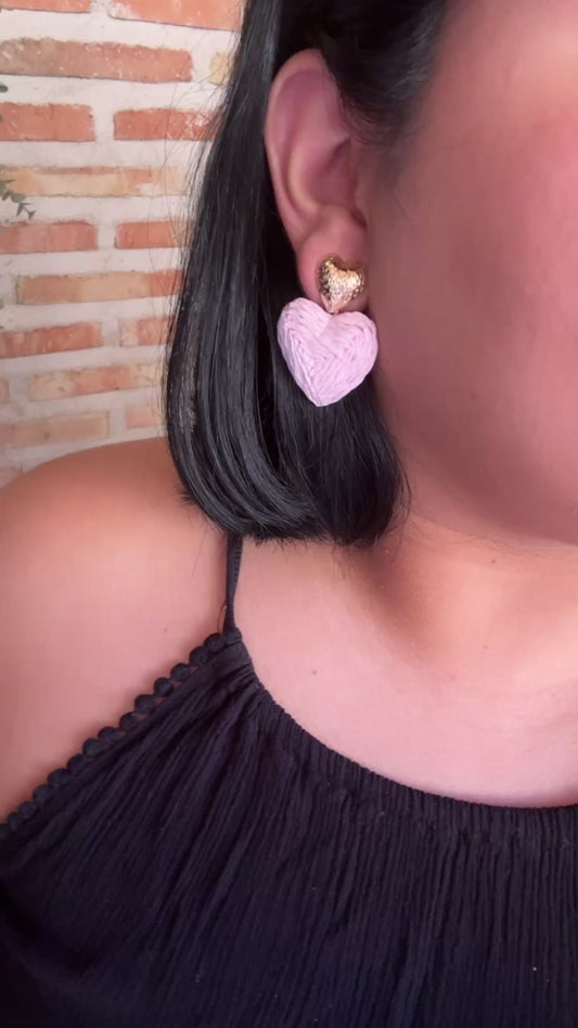 Corazón doble rosa