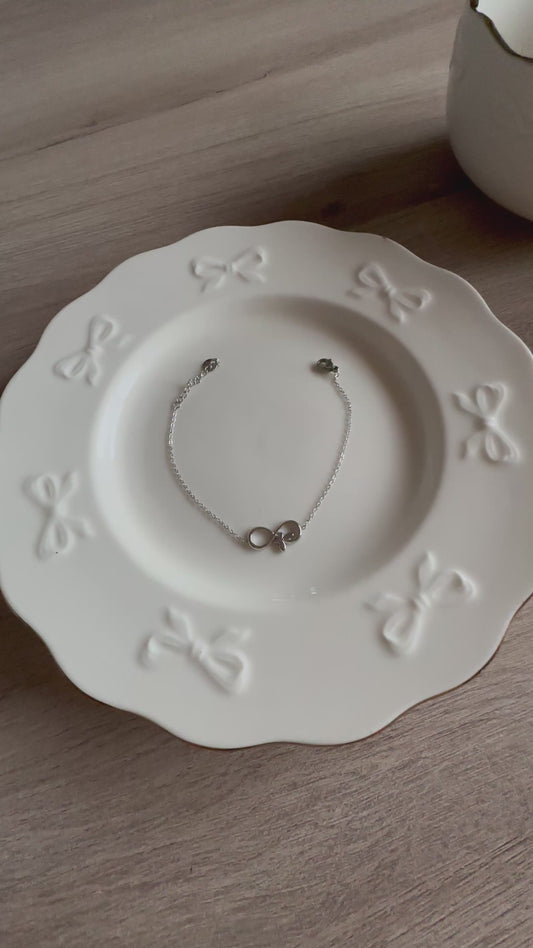 Pulsera infinito plateado