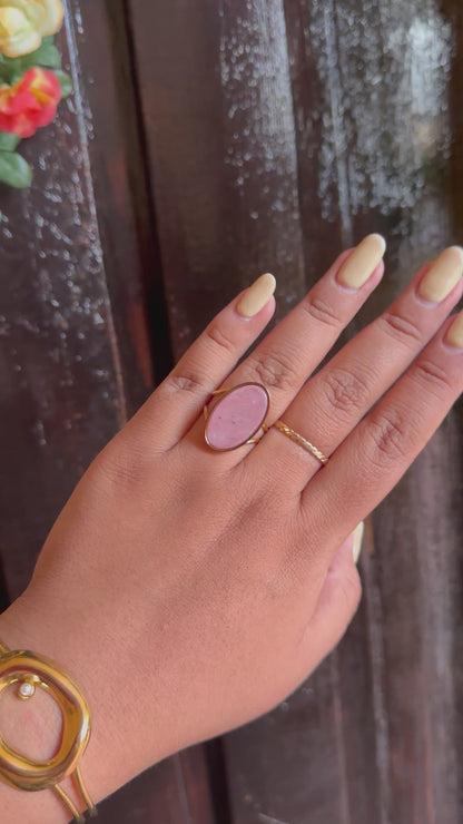 Anillo Piedra Rosa