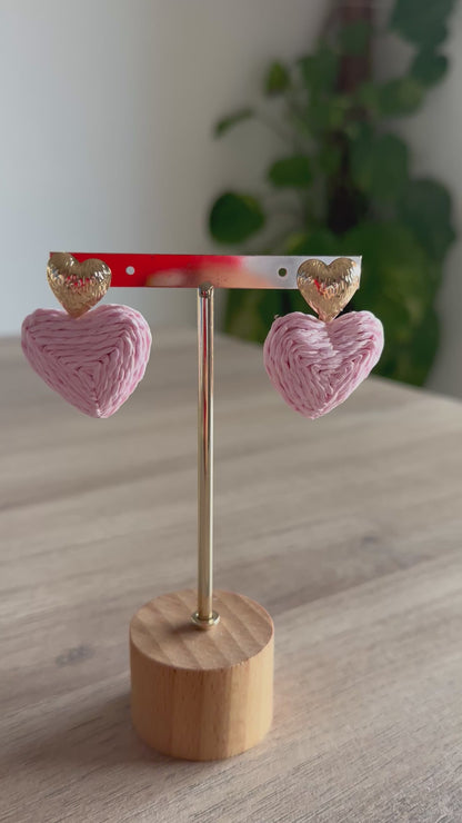 Corazón doble rosa