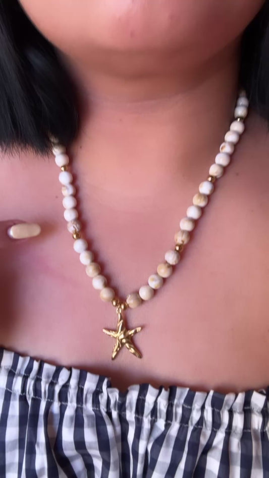 Collar Estrella beige