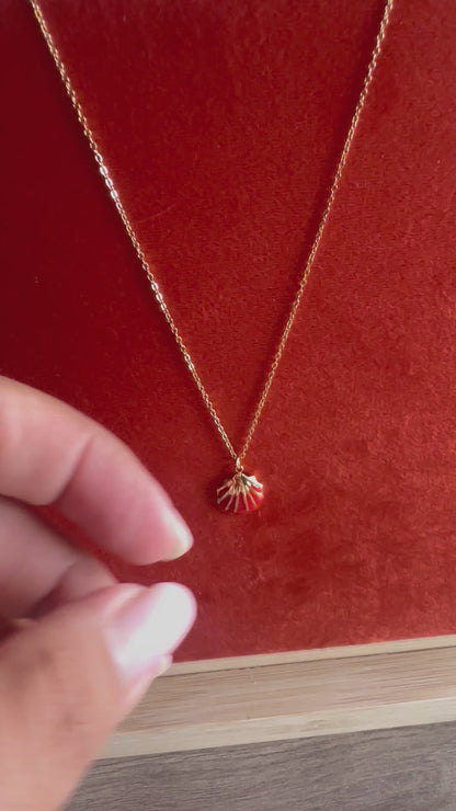 Collar concha roja
